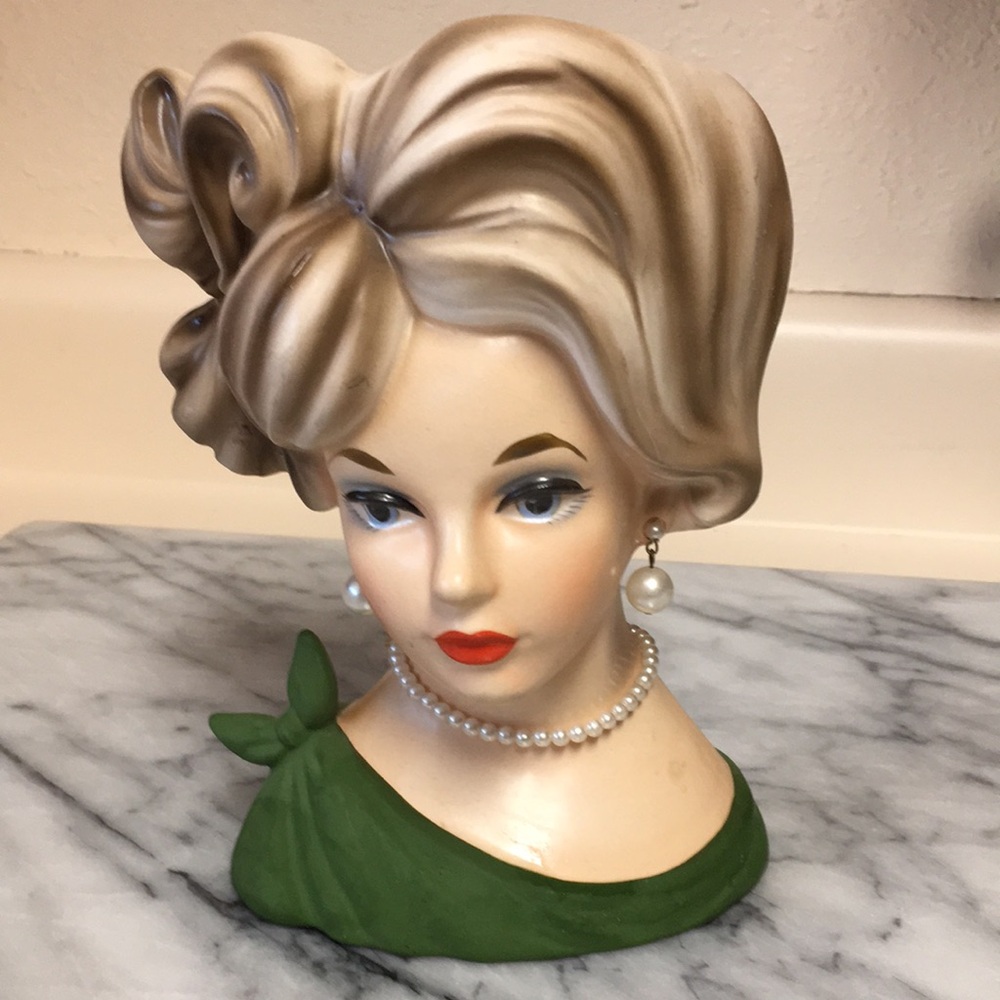 Napcoware Vintage Lady Head Vase